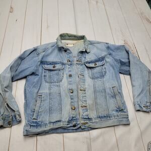 Vintage Wrangler thrashed jean denim trucker jacket